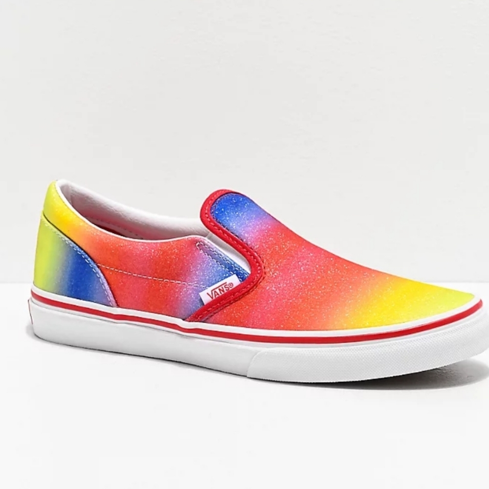 Vans Rainbow Glitter Skate Shoes